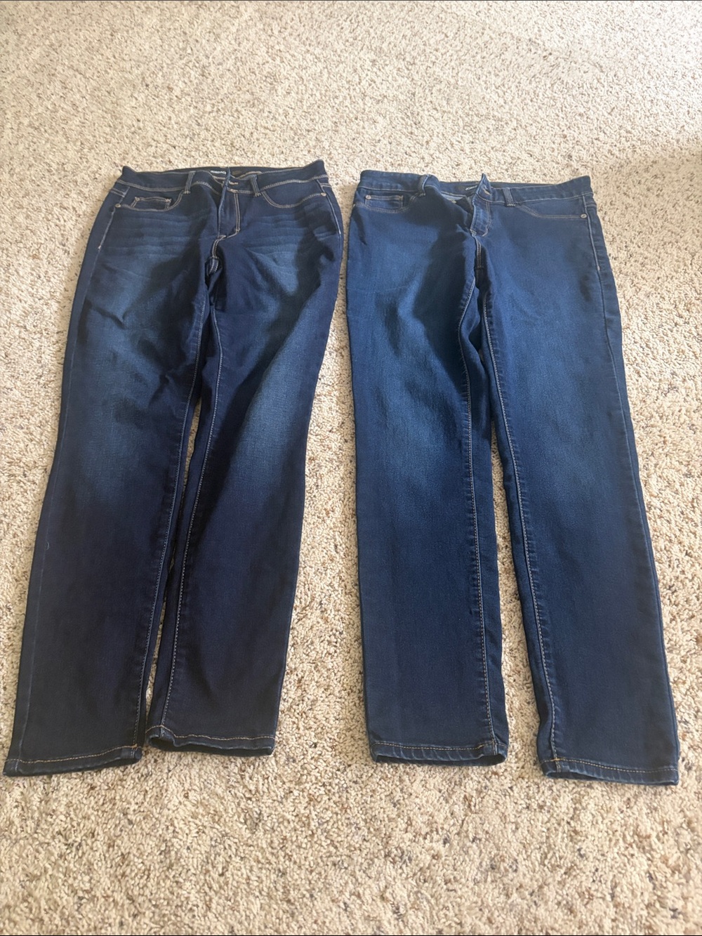 Jordache Women's Straight Leg Jeans in Dark Blue Wash
